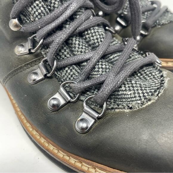 IVYLEE Copenhagen Mountain Boot in Green Gray Leather Women's Size 7.5 $274 - Picture 6 of 8